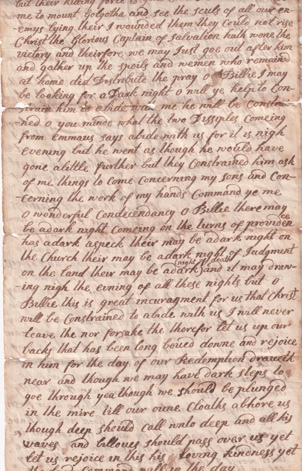 GB History - 1748 Letter - Lockerbie - Religious Epiphany - Fascinating Document - Image 2 of 4