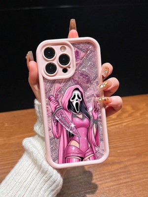 iPhone 16 2D Dollar Pink Ghost Design Protective Phone Case ...Sh