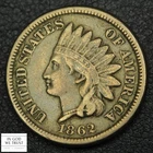 1862 Copper-Nickel Indian Head Cent 1C (ROTATED DIES MINT ERROR!)