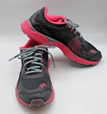 Under Armour Mujer’s Micro G Zapatos para Correr Negros/Rosa Caliente Tenis Talla 7 - Imagen 1 de 4