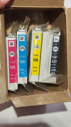 Genuine EPSON 127 Black & 126 Color (T127120BCS) Ink Cartridges 4 Pack 04/23 - 第 7/13 張圖片