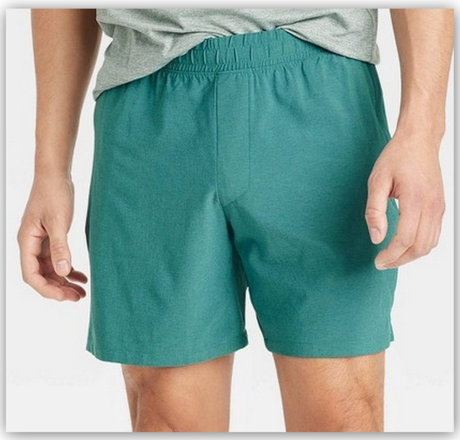 Men's Woven Every Day Shorts 8"  All in Motion Teal/Dark or light Gray/Brown
