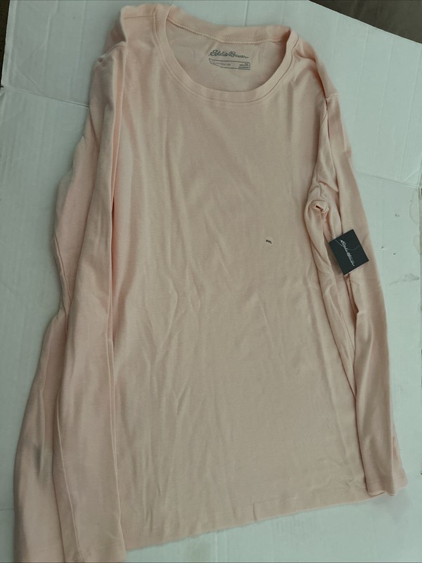 New Eddie Bauer XXL Pink LS T Shirt  Cotton 