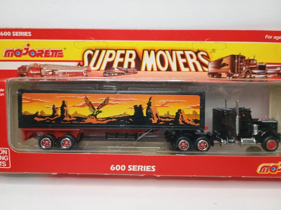 NEW Vintage Majorette Super Movers Tractor Trailer Desert Scene Box 600 Series - Image 3 of 4