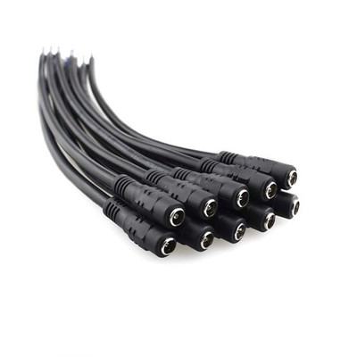 SIM&NAT 18 AWG DC Power Pigtail Cable, 2.1mm x 5.5mm Barrel Plug Wire Female ...