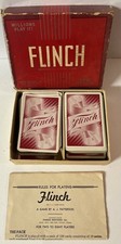 Parker Brothers Vintage FLINCH Strategy Card Game Complete 150 Cards  Rules