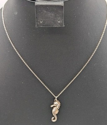 Talbots 925 Silver Sea Horse Pendant on Silver Chain
