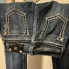 Miss Me Standard Boot Mid Rise Embellished Jeans Women  s Size 25 J55408B7