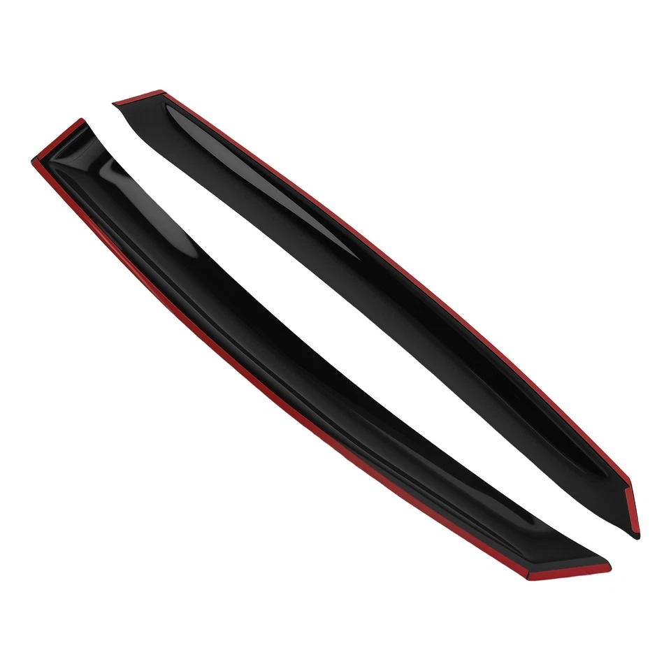 4pc Side Window Deflectors Set for Hyundai Accent Sedan 18-22 Black Rain Guards - Image 4 of 4