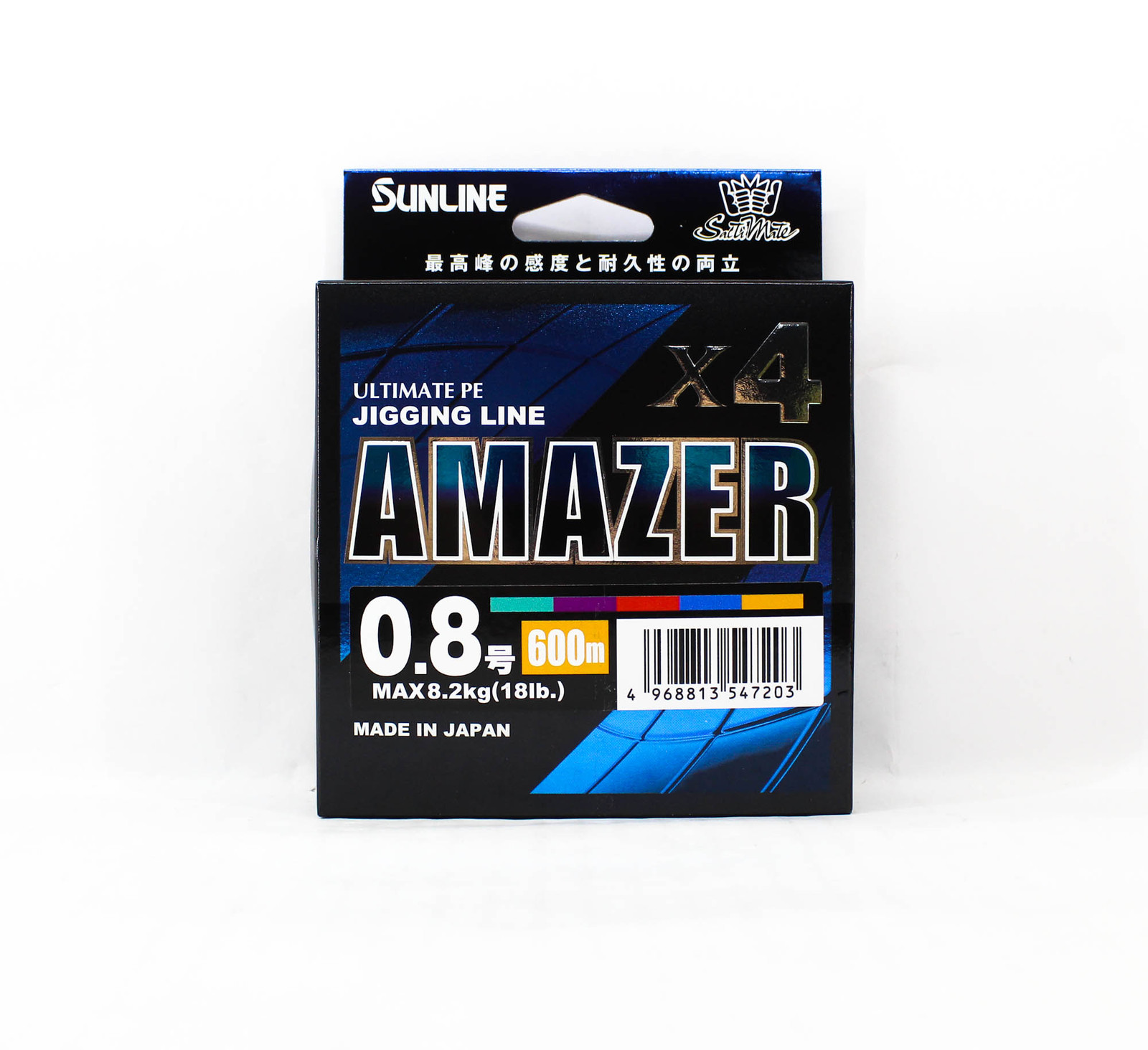 Sunline P.E Line Amazer X4 HG Jigging 600M P.E 0.8 18lb Multi (7203)