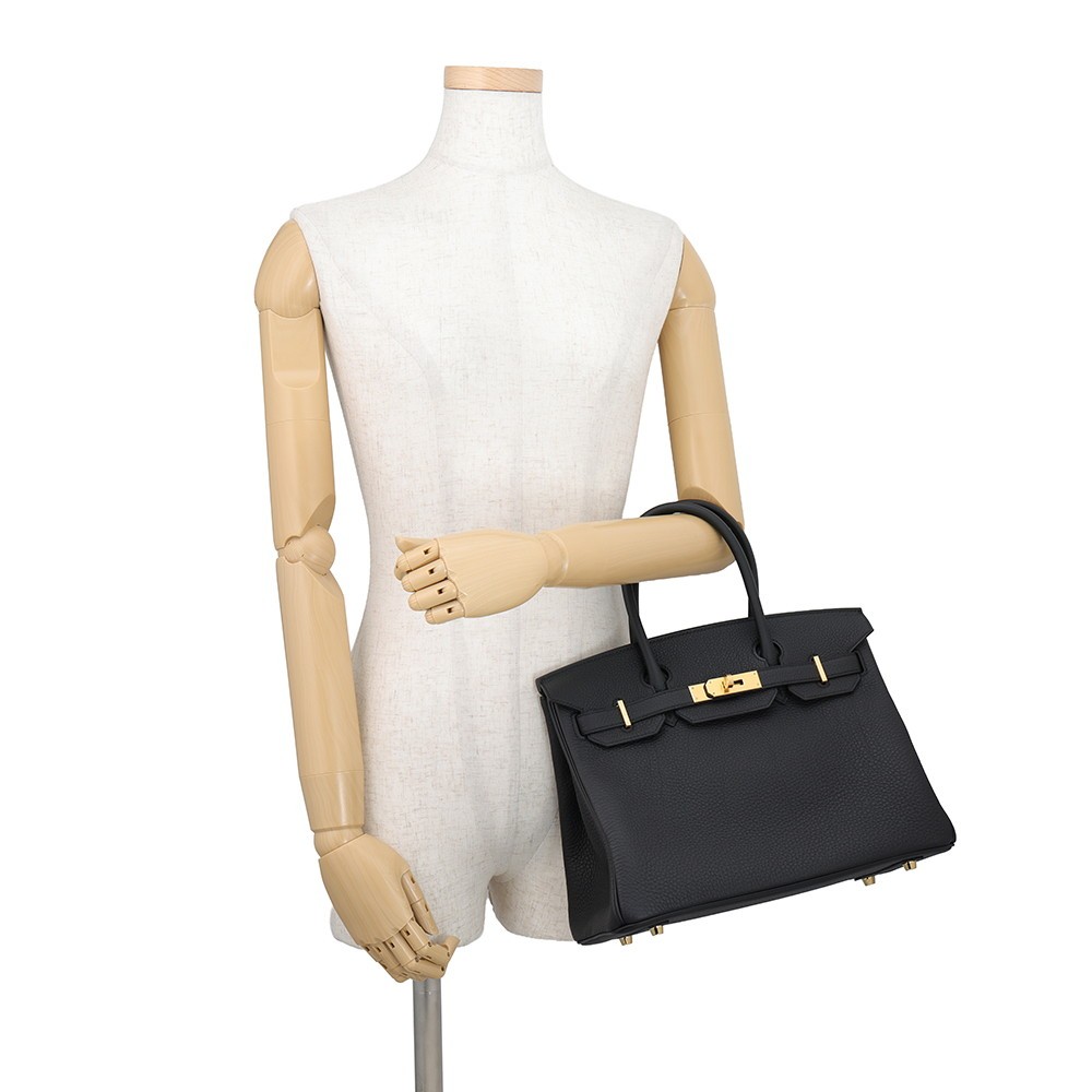 HERMES Birkin Size 30 Togo Leather Black — image 4