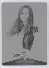 2017 Fleer Ultra Marvel Spider-Man Printing Plate Black 1/1 Kitty Pryde i1f