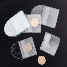 100PCS 2x2Inch Clear Single Pocket Plastic Coin Sleeves Coin Pouches Coin Jewel