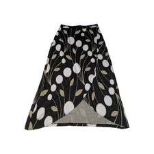 MAEVE BLACK GOLD METALLIC SHIMMER SKIRT M Flawed