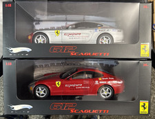 (2) Hot wheels Elite Ferrari 612 Scaglietti Red&Silver #D/6120 die cast 1:18 NIB
