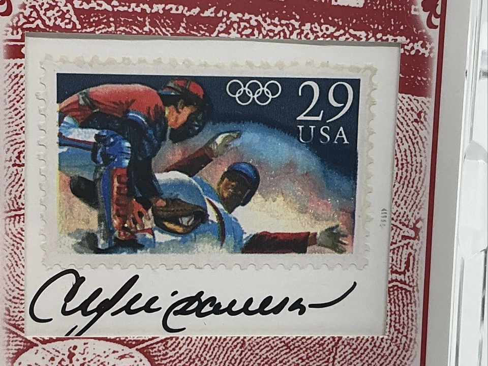 2004 Leaf Donruss Playoff selo de beisebol autografado com patch Andre Dawson /10 filhotes - Imagem 4 de 4