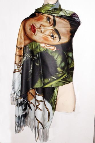 Chal mexicano Pashima Reboso de Frida Kahlo viscosa - Imagen 3 de 10