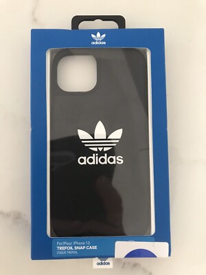 iPhone 13 Adidas Trefoil Snap Case Matte Black White Protective Cover Accessory