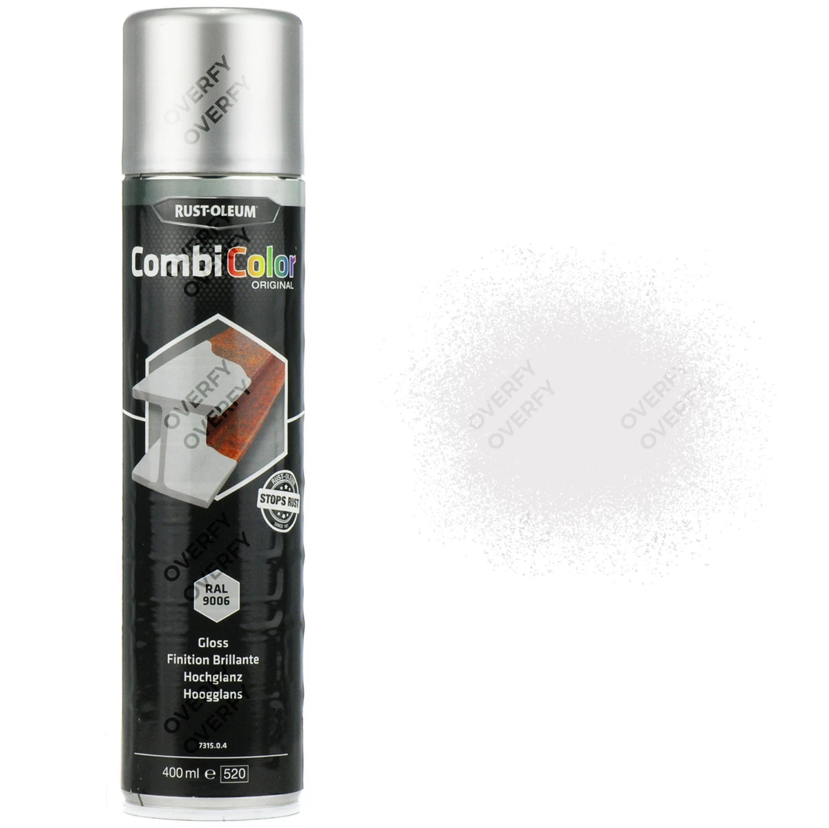 x2 Direct To Rust Gloss Aluminium White Spray Paint Rust Oleum