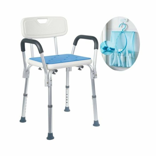 Medokare Shower Chair With Back Padded Shower Seat With Handles+ Bag