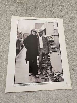 FPOT319 MAGAZINE PICTURE PIN UP/POSTER 12X9'' JOHN LENNON & BASIL PAO