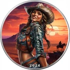 Wild West Cowgirl Edition American Silver Eagle 2024 $1 1 oz Silver Coin USA