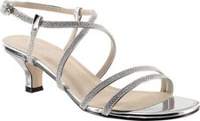 Women's Touch Ups Maisie Strappy Sandal Silver Shimmer 6.5 M