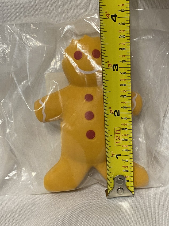 Oriental Trading CO Lot Of 3 Gingerbread Rubber Or Foam Squish Figures