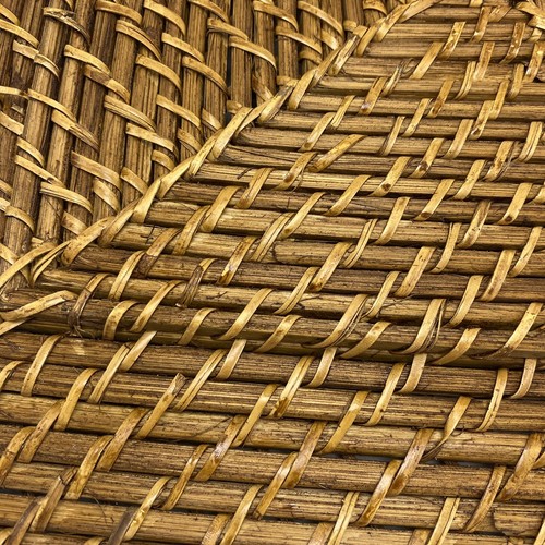 Rattan Wall Art x 5 Basket Home Decor Farmhouse Square Boho Hanging 14" Read - Picture 5 of 7
