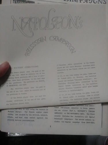 Game Theory & Design 1983: NAPOLEON's Russian Campaign (SIN PERFORAR) Wargame - Imagen 16 de 21