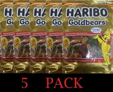 Haribo Gummy Bears Fruit Chewy Candy Gummi ~ Goldbears 48 oz Bag - 3 LBS 5 PACK