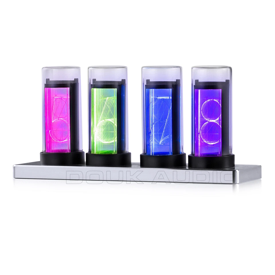 Vintage LED Nixie Tube Clock Digital Display APP Control Clock Desktop DIY Gift - Image 2 of 4