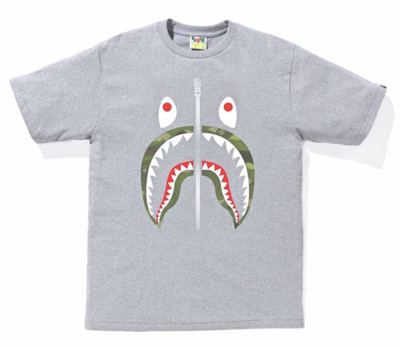 a bathing ape shark tee