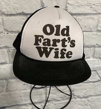 Vintage "Old Fart's Wife" Mesh Trucker Hat - Snapback Cap - Adult One Size