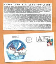 SHUTTLE ATLANTIS STS-79 SEP 16,1996   KSC SPACE COVER  ****