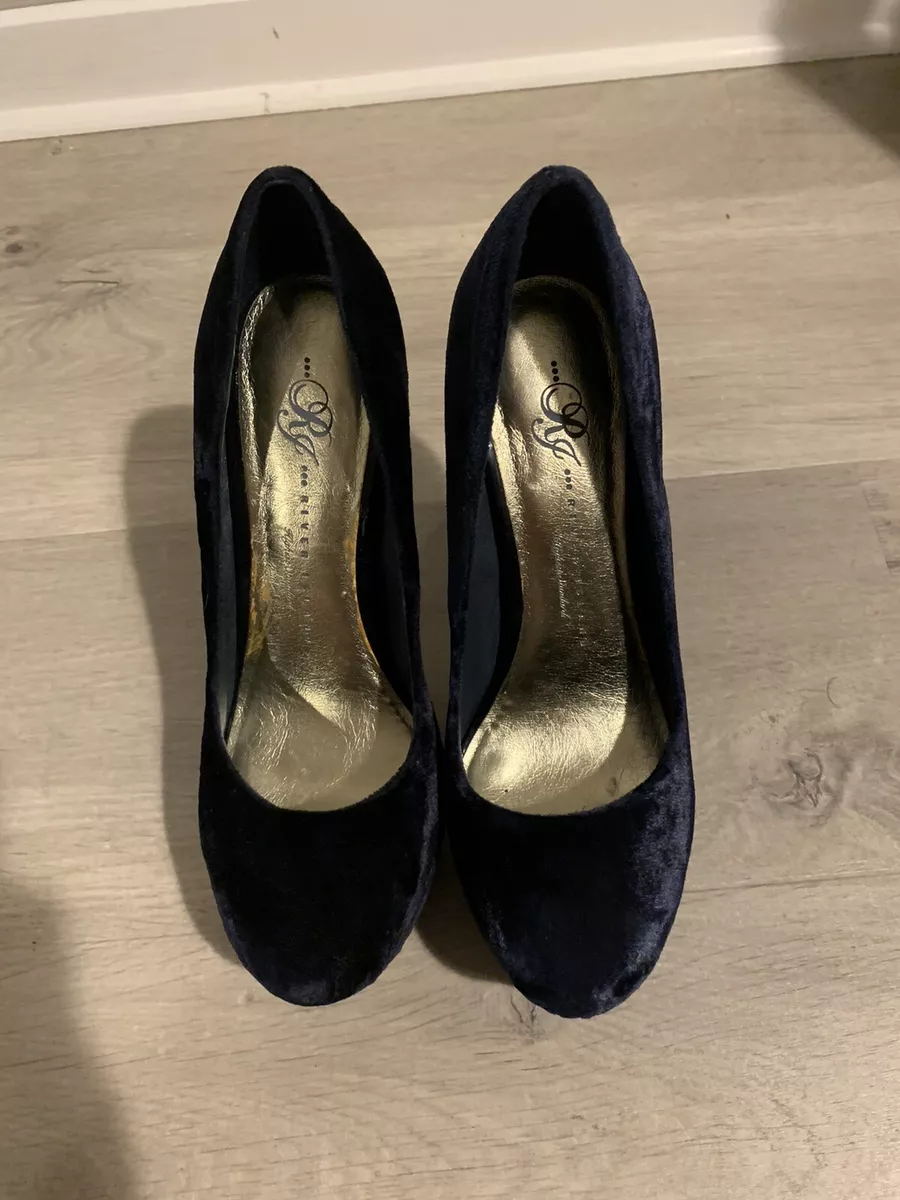 River island shop navy heels