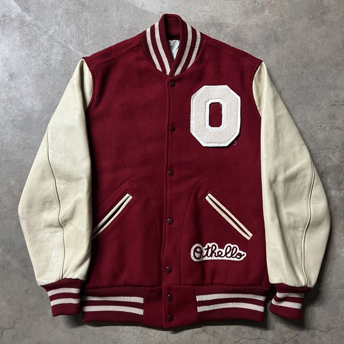 Vintage 60's Lasley Knitting Co Red/White Leather Letterman Vintage 60's Lasley Knitting Co Red/White Leather Letterman