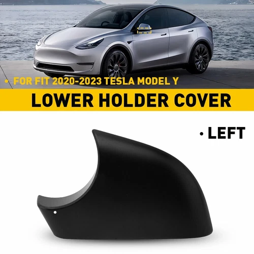 New Black Left Driver Side Door Wing Mirror Cover Lower Holder For Tesla Model Y