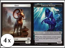 MTG - 4 x Goat / Timeless Witness Token - Tarkir: Dragonstorm - Playset 4x x4