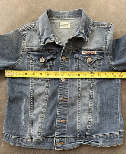 HUDSON Girls Denim Jean Jacket Large 98% Cotton 2% Spandex Stretchy