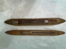 2 vintage old weaving boats weaver boatsn wooden loom accessories Gebr. Schmeing