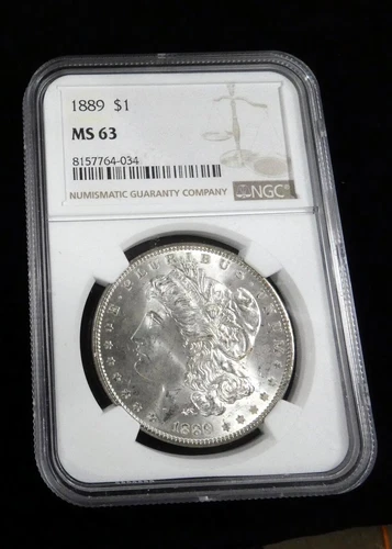 1889 Morgan Silver Dollar.  NGC Certified MS 63 #5561