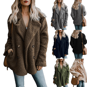 Womens-Teddy-Bear-Button-Pocket-Fluffy-Coats-Fleece-Fur-Jacket-Outerwear-Tops