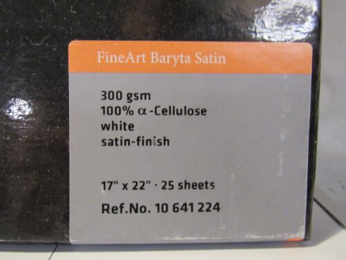 Hahnemuhle 17" x 22" FineArt Satin Paper White Inkjet Paper (25 Sheets) F62K - Picture 2 of 6