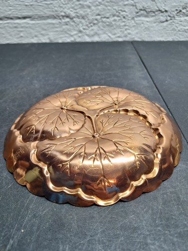 Vintage Metal Bruce Hunt Lily Pad Dish Made in USA Copper Color - Picture 4 of 8