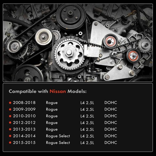 Kit de 3 componentes de transmisión por correa Serpentine para Nissan Rogue 2008-2013 Rogue Select - Imagen 2 de 9