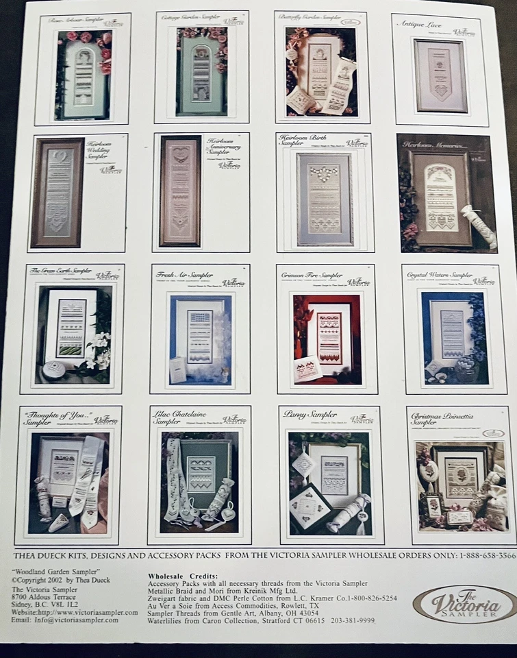 The Victoria Sampler Woodland Garden Sampler # 32 Thea Dueck CHART ONLY - Image 3 of 4