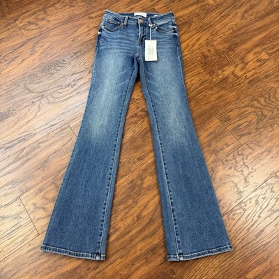 Dear John Jeans Women 25 Boot Cut Mid Rise Stretch Medium Wash Jaxtyn 24x33