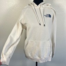 The North Face Womens Never Stop Exploring Box Logo Hoodie Cream White Medium