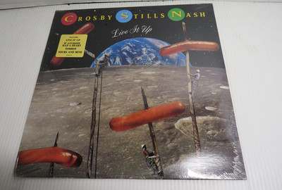 Crosby Stills Nash Live It Up 1990 LP Atlantic Records 82107-1 Hype Sealed
